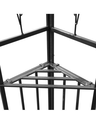 Gazebo 3,97 x 2,96 x 2,68 m Rosso Vino Poliestere e Acciaio