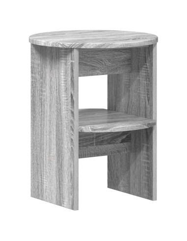 Mobile laterale Sonoma grigia Ø40 x 50 cm Legno ingegnerizzato
