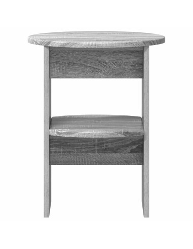 Mobile laterale Sonoma grigia Ø40 x 50 cm Legno ingegnerizzato