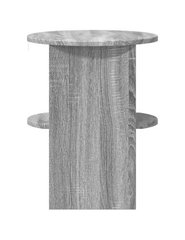 Mobile laterale Sonoma grigia Ø40 x 50 cm Legno ingegnerizzato