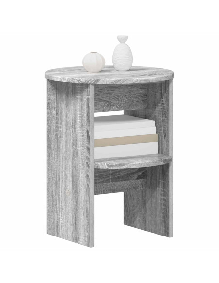 Mobile laterale 2 pcs Sonoma grigia Ø40 x 50 cm