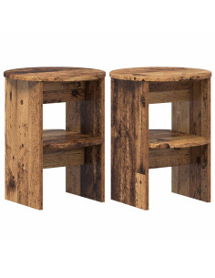 Mobile laterale 2 pcs Legno vecchio Ø40 x 50 cm 2