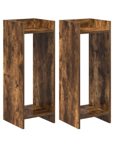 Supporto per piante 2 pcs Quercia Affumicata 30 x 30 x 80 cm 2