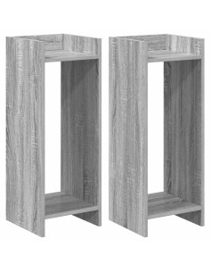 Supporto per piante 2 pcs Sonoma grigia 30 x 30 x 80 cm 2