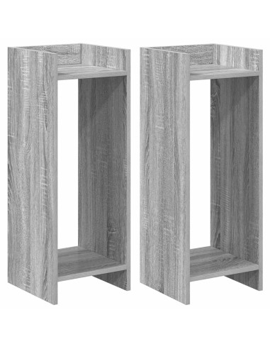 Supporto per piante 2 pcs Sonoma grigia 30 x 30 x 80 cm