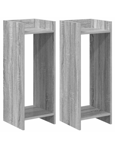 Supporto per piante 2 pcs Sonoma grigia 30 x 30 x 80 cm