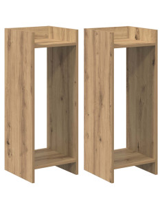 Supporto per piante 2 pcs Rovere Artigianale 30 x 30 x 80 cm 2