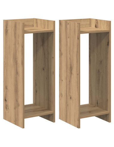 Supporto per piante 2 pcs Rovere Artigianale 30 x 30 x 80 cm