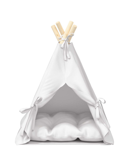 Tenda per animali con cuscino Bianco 40 x 40 x 50 cm Poliestere