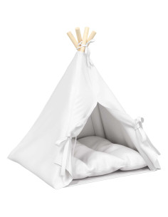 Tenda per animali con cuscino Bianco 50 x 50 x 60 cm Poliestere 2