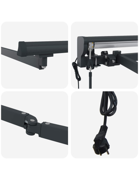 Struttura della tenda elettrica retrattile Antracite Acciaio