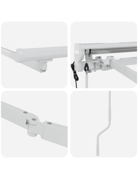 Struttura della tenda elettrica retrattile Bianco 3 x 2,5 m