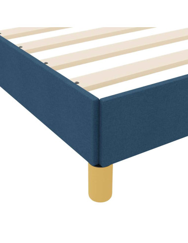 Letto a molle con materasso Blu 120 x 200 cm Tessuto