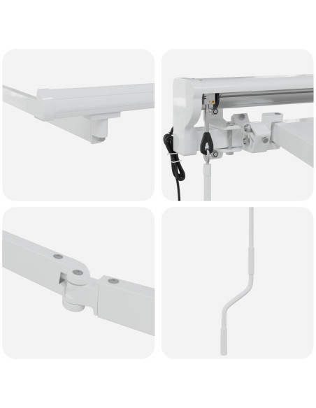 Struttura della tenda elettrica retrattile Bianco 3,5 x 2 m