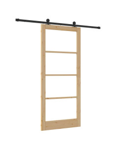 Porta scorrevole ORKDAL Naturale e Nero 93 x 211 cm 2