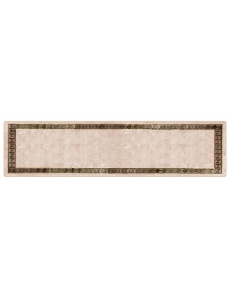 Runner Tappeto MARSA Nero 100 x 400 cm Poliestere e PVC
