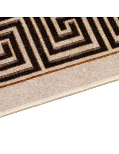 Runner Tappeto MARSA Nero 100 x 400 cm Poliestere e PVC