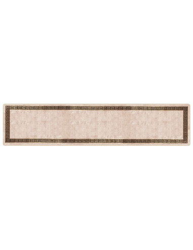 Runner Tappeto MARSA Nero 100 x 450 cm Poliestere e PVC