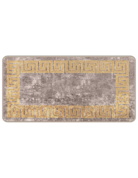 Runner Tappeto MARSA Grigio 50 x 100 cm Poliestere e PVC