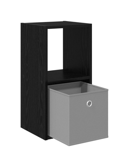 Comodino Rovere Nero 30,5 x 27 x 59,5 cm Legno multistrato