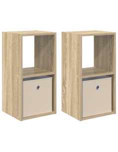 Comodino con cassetto 2 pcs Rovere Sonoma 30,5 x 27 x 59,5 cm 2
