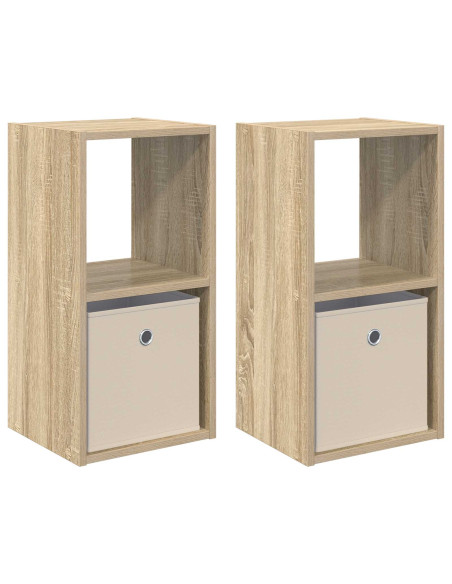Comodino con cassetto 2 pcs Rovere Sonoma 30,5 x 27 x 59,5 cm