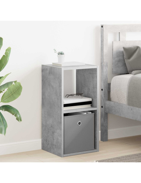 Comodino con cassetto 2 pcs Grigio cemento 30,5 x 27 x 59,5 cm