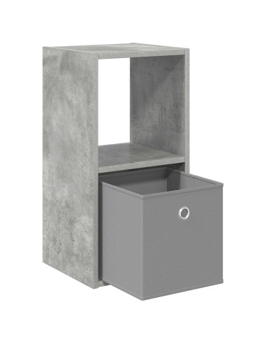 Comodino con cassetto 2 pcs Grigio cemento 30,5 x 27 x 59,5 cm
