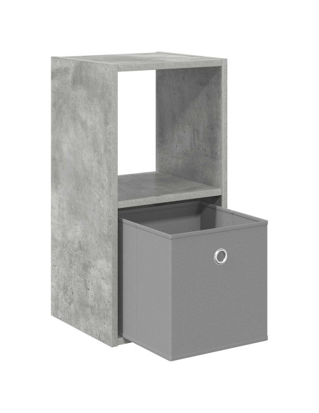 Comodino con cassetto 2 pcs Grigio cemento 30,5 x 27 x 59,5 cm