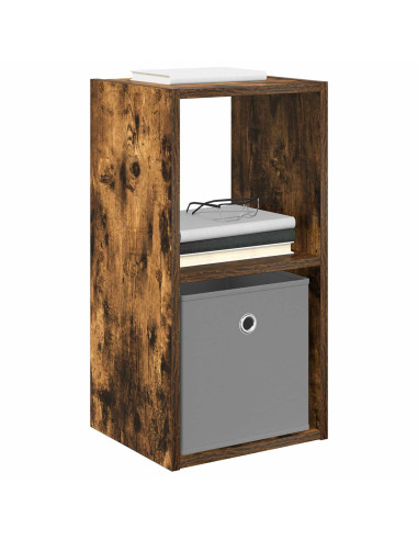 Comodino con cassetto 2 pcs Rovere fumé 30,5 x 27 x 59,5 cm