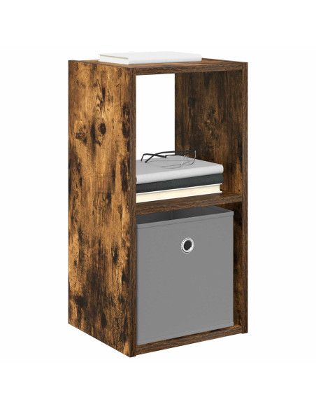 Comodino con cassetto 2 pcs Rovere fumé 30,5 x 27 x 59,5 cm