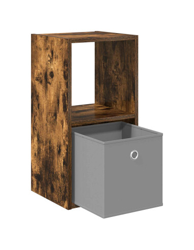 Comodino con cassetto 2 pcs Rovere fumé 30,5 x 27 x 59,5 cm
