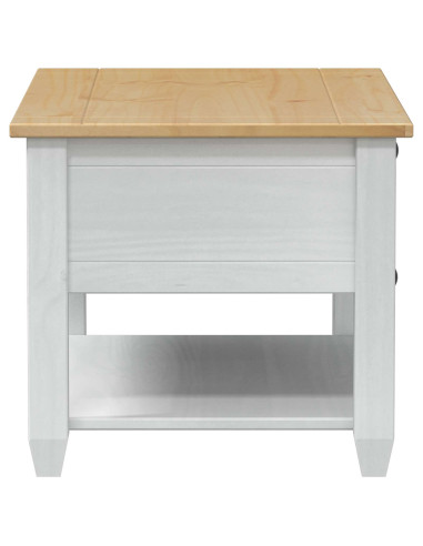 Tavolino da salotto Bianco 85 x 50 x 45 cm Pino massello