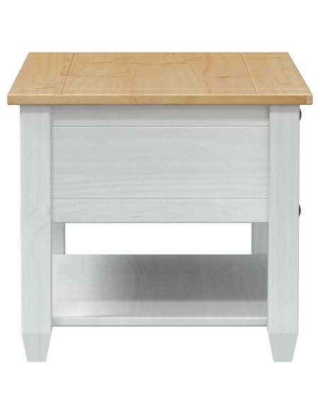 Tavolino da salotto Bianco 85 x 50 x 45 cm Pino massello