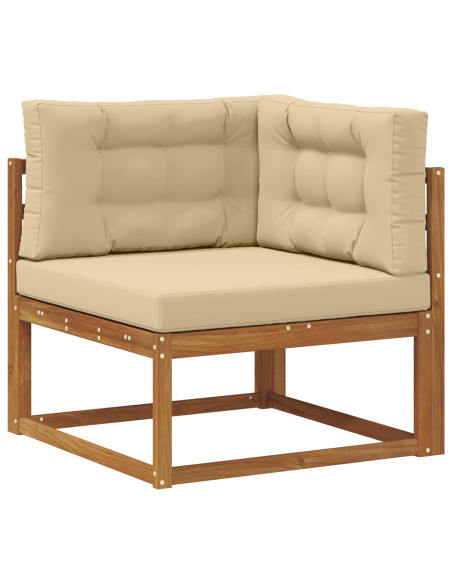 Set di divani da esterno con cuscino 7 pcs Naturale e Beige