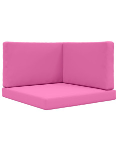 Cuscino per divano da esterno 3 pcs Rosa Poliestere 2