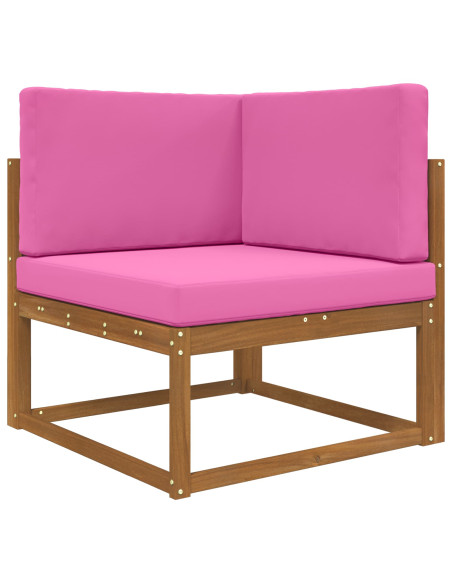 Cuscino per divano da esterno 3 pcs Rosa Poliestere