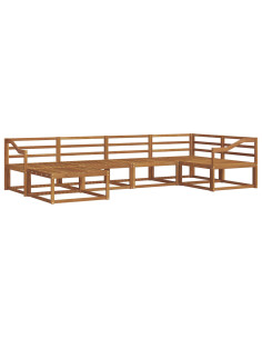 Set di divani da esterno 6 pcs Naturale 2