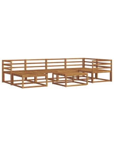 Set di divani da esterno 7 pcs Naturale 2