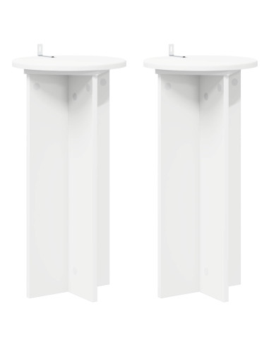 Supporto per piante 2 pcs Bianco Ø29,5 x 60 cm