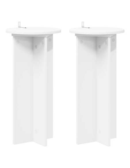 Supporto per piante 2 pcs Bianco Ø29,5 x 60 cm