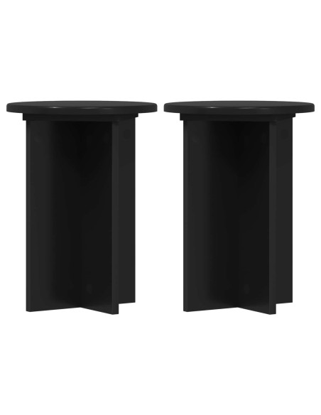 Supporto per piante 2 pcs Nero Ø29,5 x 40 cm