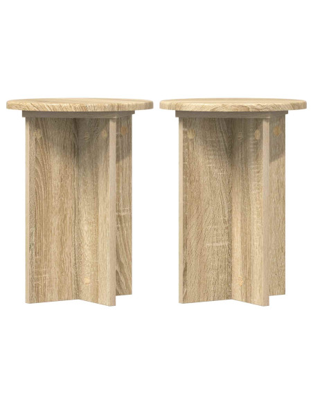Supporto per piante 2 pcs Rovere Sonoma Ø29,5 x 40 cm