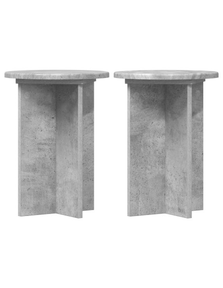 Supporto per piante 2 pcs Grigio Cemento Ø29,5 x 40 cm