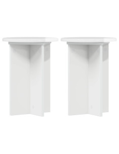Supporto per piante 2 pcs Bianco Lucido Ø29,5 x 40 cm 2
