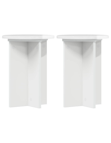 Supporto per piante 2 pcs Bianco Lucido Ø29,5 x 40 cm
