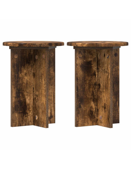 Supporto per piante 2 pcs Rovere Fumo Ø29,5 x 40 cm