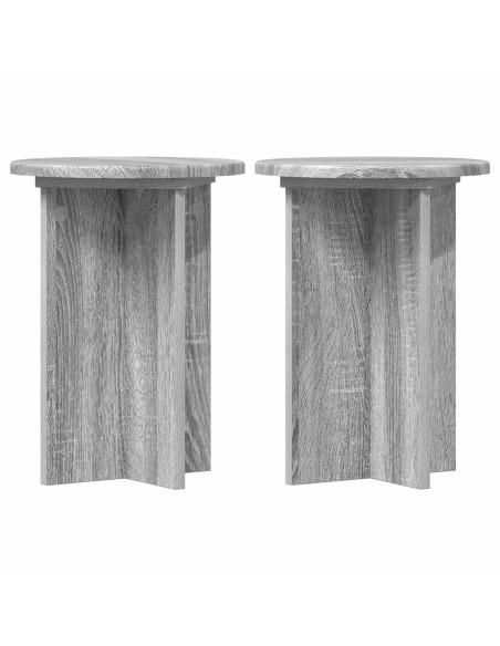Supporto per piante 2 pcs Grigio Sonoma Ø29,5 x 40 cm