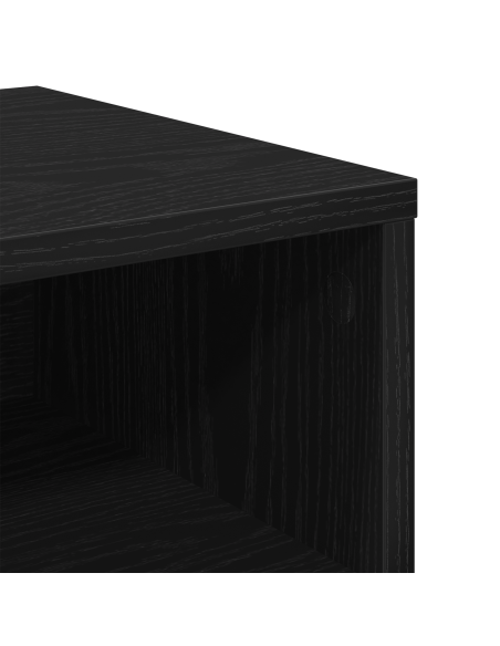 Armadio da Notte Rovere nero 40 x 40 x 30 cm Legno multistrato