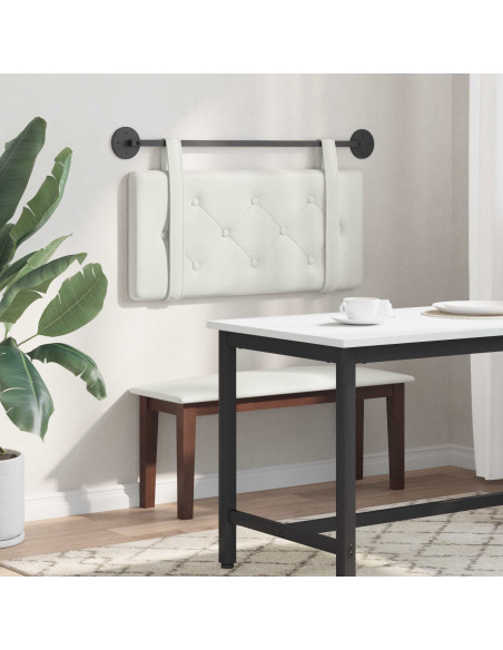 Testata appesa Montaggio a parete Bianco 80 cm Pelle Sintetica